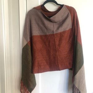 Cozy knit poncho sweater